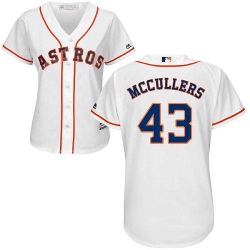 Astros #43 Lance McCullers White Home Women's Stitched MLB Jersey - Click Image to Close